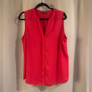 Adrianna Papell Vibrant Pink Sleeveless Blouse